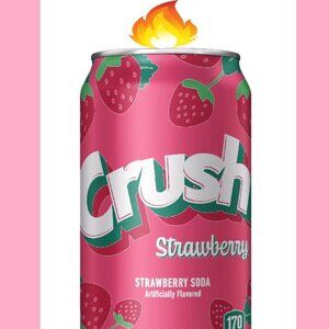 12oz Crush Strawberry Soda Can Candle Candles Handcrafted in TN